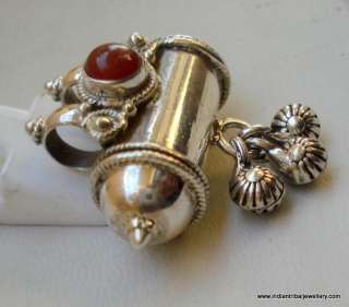 sterling silver box pendant taviz amulet rajasthan india  
