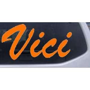  Vici Car Window Wall Laptop Decal Sticker    Orange 16in X 