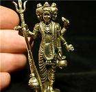 Hindu Datta Shiva Siva Brahma Vishnu Trimurti brass amu