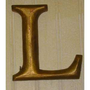   Twos Company Initial L Letter Antique Style GOLD: Everything Else