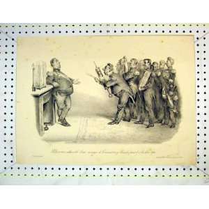  Antique French Print Soldier Army War Meeting House: Home 