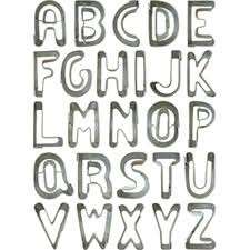 STAINLESS STEEL ALPHABET MINI COOKIE/SUGARCRAFT CUTTERS  