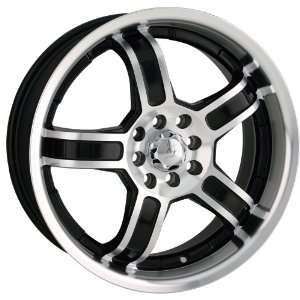 17x7 Sacchi S52 (252) (Black w/ Machined Face & Lip) Wheels/Rims 5x100 