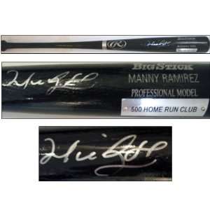 Manny Ramirez Autographed Bat   500 Home Run Club Plate  