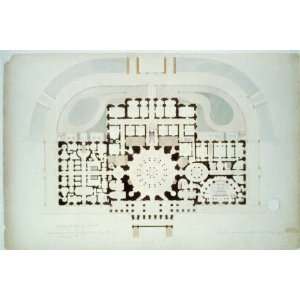   Basement floor plan,c1832,Alexander Davis