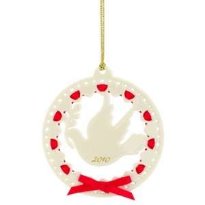  Lenox 2010 Christmas Wrappings Dove Ornament