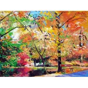  Autumn In The Park ~ Wooden Jigsaw Puzzle: Toys & Games