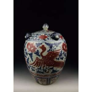  Vase With Phoenix Pattern(B&R), Chinese Antique Porcelain, Pottery 