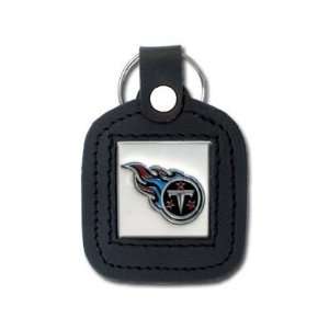  TENNESSEE TITANS OFFICIAL LOGO LEATHER KEYCHAIN: Sports 