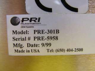Equipe PRE 301B PRI Automation 300mm Prealigner used working surplus 