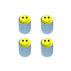    Smiley Face   Tire Rim Valve Stem Caps   Light Blue: Automotive
