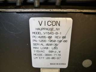 Vicon V154S B 1 CCTV Video Switcher P&R 1256 1050 50 00  
