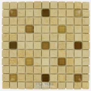  Via appia   1 x 1 mesh backed tile in egypt yellow 