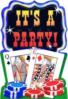 Casino Poker Texas Holdem Party Invitations  