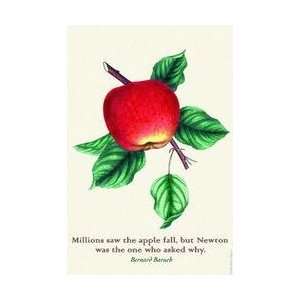  Millions Saw the Apple Fall 28x42 Giclee on Canvas