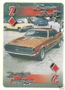 1968 CHEVROLET CAMARO RS SS CHEVELLE VETTE Playing Card  