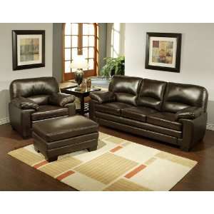  Abbyson Living   Montecito Italian Leather 3PC Sofa 