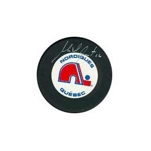  Michel Goulet Autographed/Hand Signed Hockey Puck Sports 