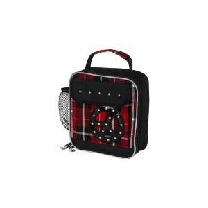  Justice Limited Too Red Plaid Peace Sign Lunchbox 