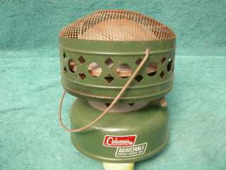 VINTAGE COLEMAN WHITE GAS HEATER, GOOD COLLECTABLE COND  