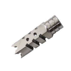Stainless Steel Fishbone Style Muzzle Brake for Ar .223 Barrel with 