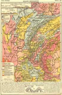 FRANCEAlpes du Jura Sillon Rhodanien;InsetsTabulaire;Plisse,1923 map 