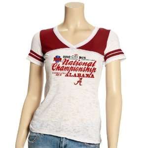    Crimson 2010 BCS National Championship Bound Tempted Burnout T shirt