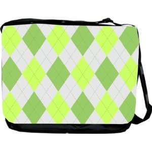  Rikki KnightTM Green & Grey Argyle Design Messenger Bag   Book 