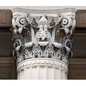 Eagle column capitol architectural detail on the St. Louis Opera House 