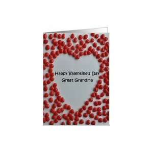 Valentine candy heart card to great grandma Card