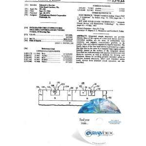  NEW Patent CD for INTEGRATED CIRCUIT STRUCTURES INCLUDING 