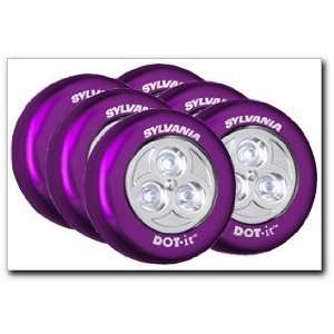   Dot It Self Adhesive Bright White LED Light, Purple, 6 PACK (33799 6