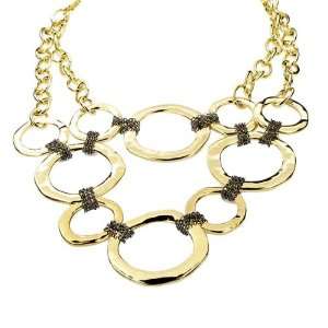    Designer Inspired Gold Hematite Necklace Fashion Jewelry: Jewelry