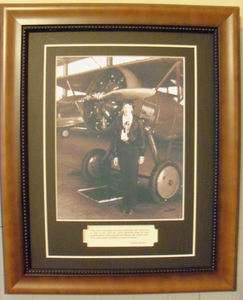 Amelia Earhart Woman Pilot Photo and Quote Framed  