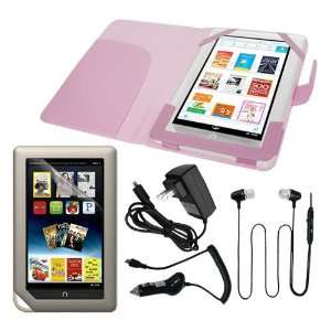  Premium Pink Leather Case with LCD Clear Screen Protector 