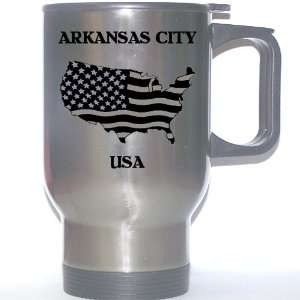  US Flag   Arkansas City, Kansas (KS) Stainless Steel Mug 