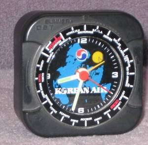 VINTAGE KOREAN AIR TIME ZONE CLOCK MADE IN USA  