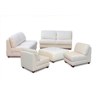  Diamond Sofa   Zen Collection Armless, All Leather Tufted Seat Sofa 