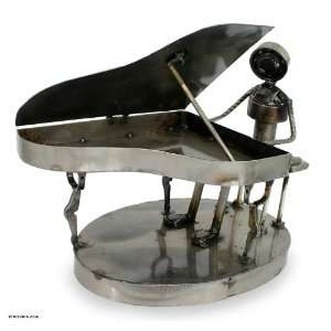    Auto parts sculpture, Rustic Concert Pianist