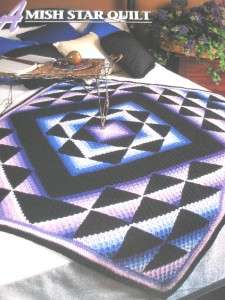 Amish Star Quilt Annies Attic Crochet Afghan Pattern Instructions 