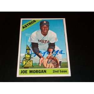  Joe Morgan Auto Signed 1966 Topps Card #195 JSA N   Signed 