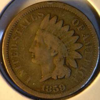 1859 Indian Head Cent   Penny Coin Copper Nickel Variety #1 Lot #2 