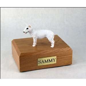  566 Bull Terrier, White Dog Cremation Urn