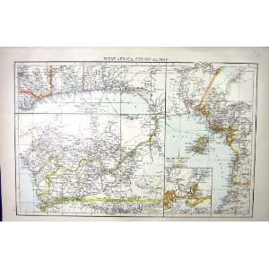  MAP c1897 SLAVE COAST CAMEROONS RIVER CONGO REGION