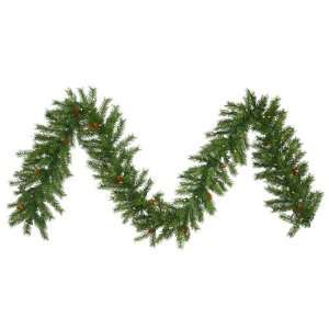  9 Pre Lit Redwood Pine Artificial Christmas Garland 