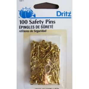   Gold Color Safety Pins 100 Brass Pins 1 Size Arts, Crafts & Sewing