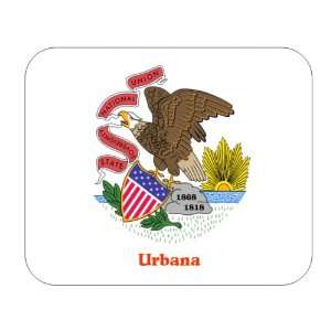  US State Flag   Urbana, Illinois (IL) Mouse Pad 