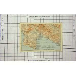  Antique Map Italy Recco Chiavari Portofino Rapallo