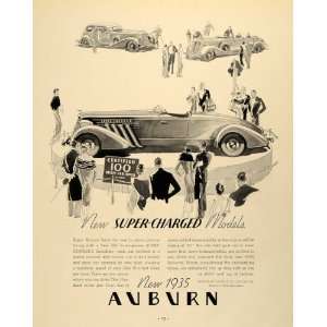  1935 Ad Auburn Automobile Super Charged Speedster Model 