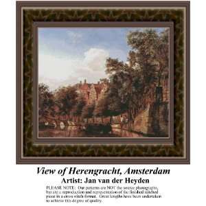  View of Herengracht, Amsterdam, Cross Stitch Pattern PDF 